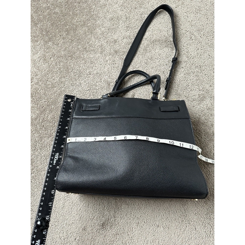 NWT $358 MICHAEL Michael Kors Reagan Large Satchel - Black 30S8GN3S7L-001 - Picture 9 of 10